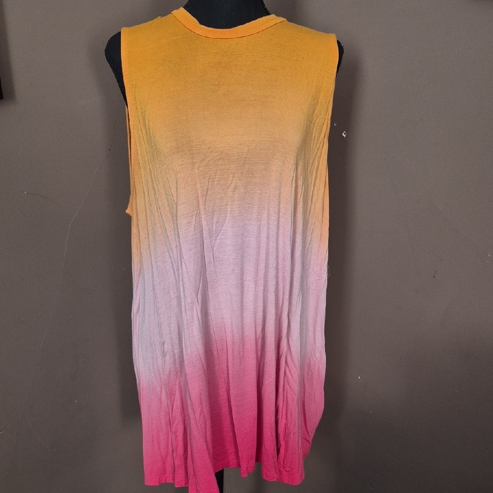 Lane Bryant Sleeveless Gradient Top - Yellow and Pink